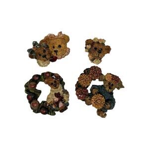 Boyds Bears Vintage Brooch of Four